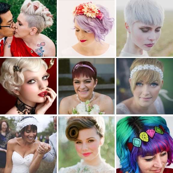 Wedding Hairstyle Ideas for Brides with Short Hair · Rock Wedding Hairstyle Ideas for Brides with Short Hair · Rock