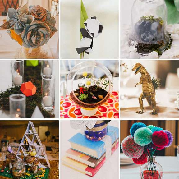 30 Non Traditional Non Floral Centrepiece Ideas For Your Alternative Wedding Rock N Roll Bride