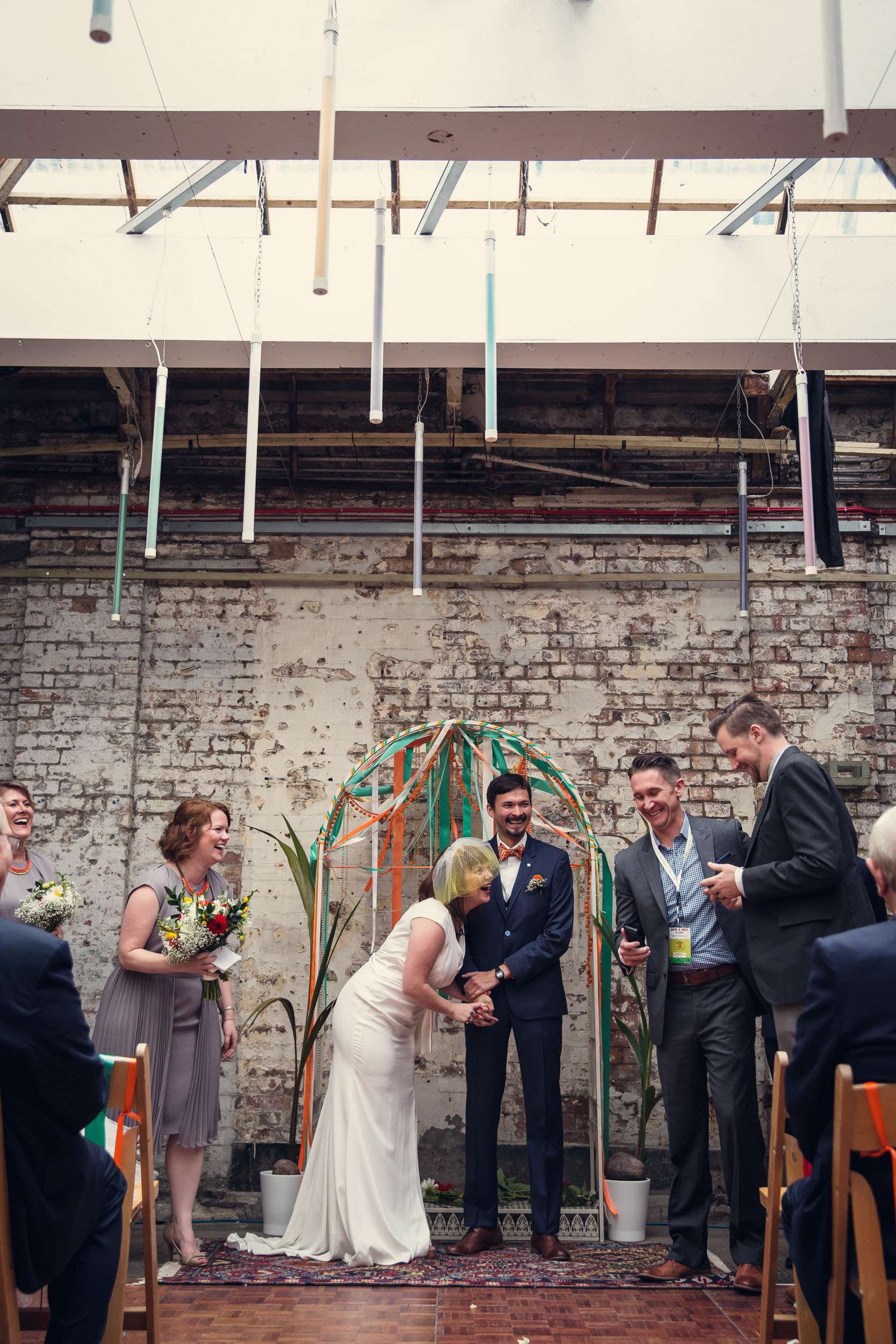 Indoor Festival Wedding at an Industrial Warehouse (15)