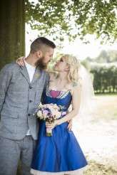 blue wedding dress bride (11)