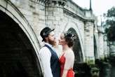 london elopement red wedding dress (23)