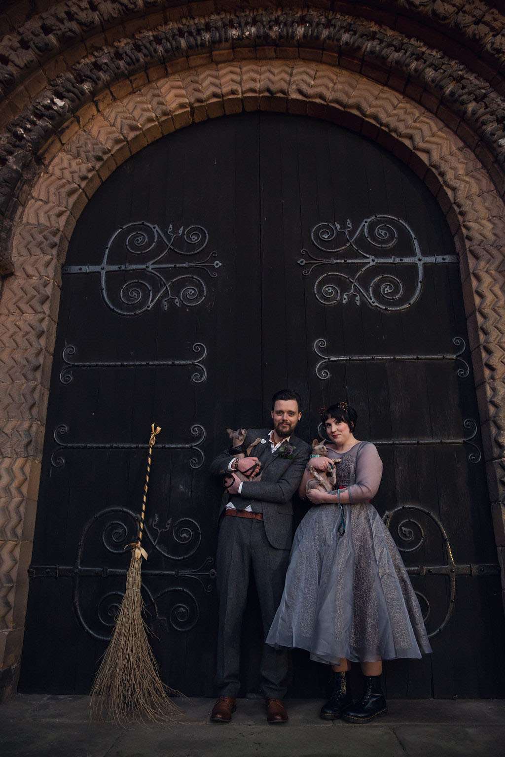 Gothic Halloween Wedding... With Sphynx Cats (37)