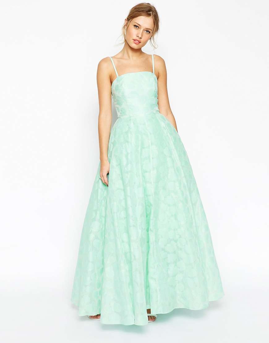 asos wedding dress green