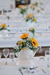 sunflowers & flamingo themed retro wedding (31)