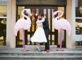 sunflowers & flamingo themed retro wedding (40)