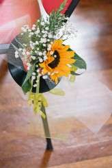 sunflowers & flamingo themed retro wedding (6)