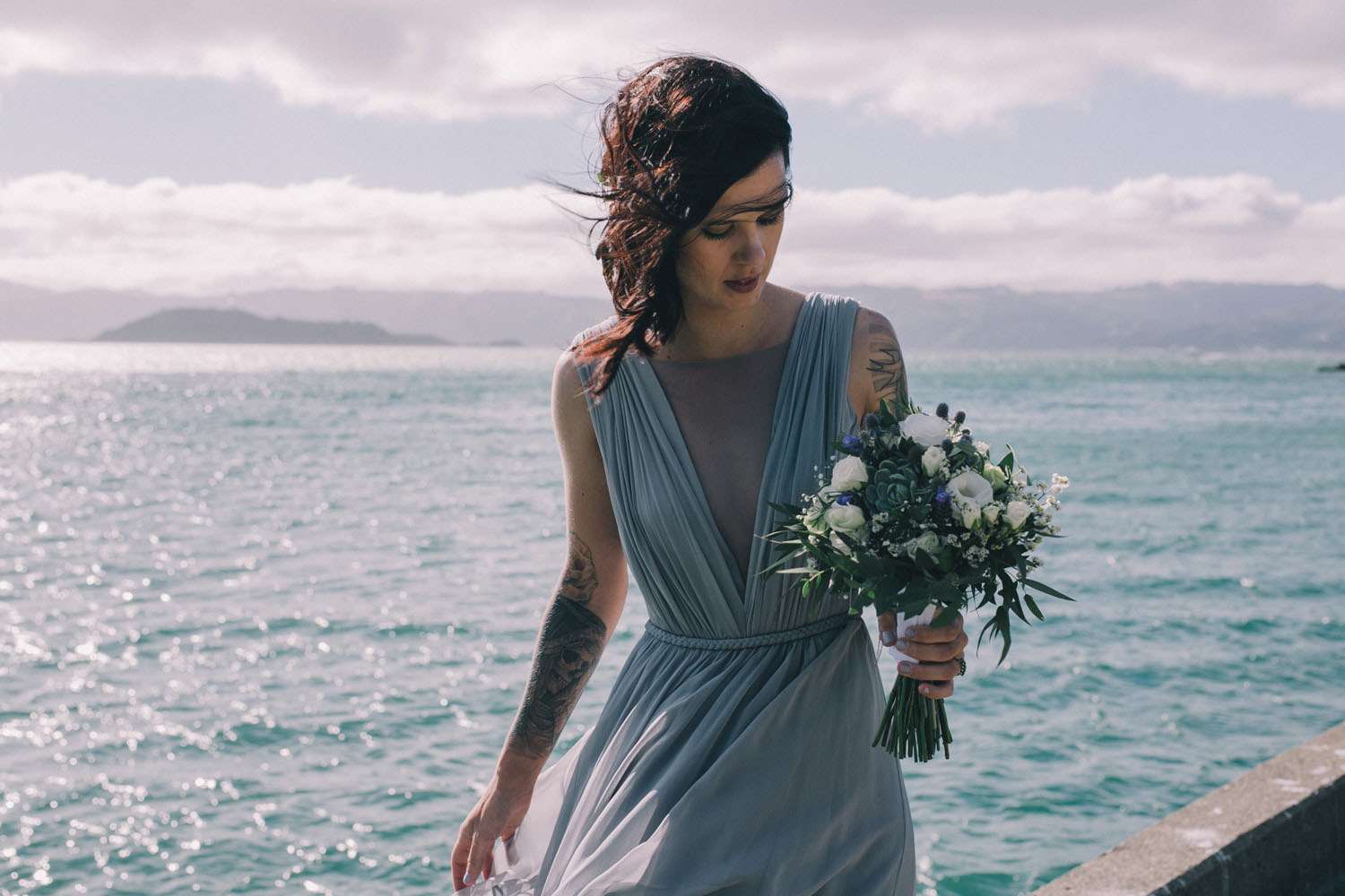  Casual  New  Zealand  Waterside Wedding   Rock n Roll Bride