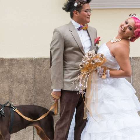Steampunk themed wedding with a mayan ceremony23