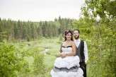 outdoor black and white wedding23
