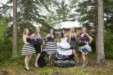 outdoor black and white wedding8