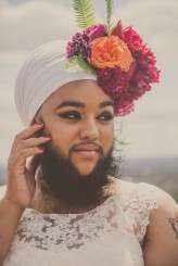 Harnaam Kaur bridal shoot lady beard (7a)