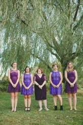 casual back garden wedding bride in green (27)