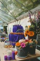 casual back garden wedding bride in green (49)