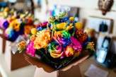 colourful rainbow rose and pixel wedding (4)