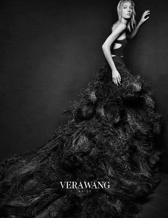 vera wang spring 2016 black wedding dress