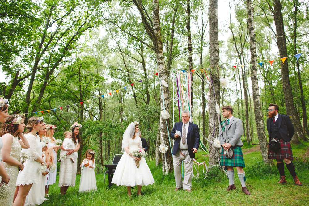 colourful woodland wedding scotland (50)