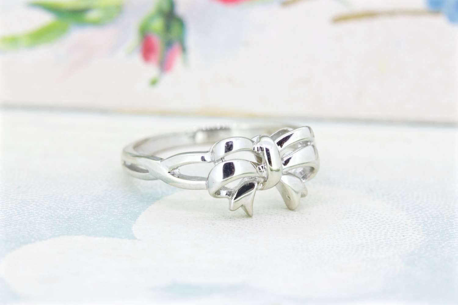 Dainty Bow Stacking Ring