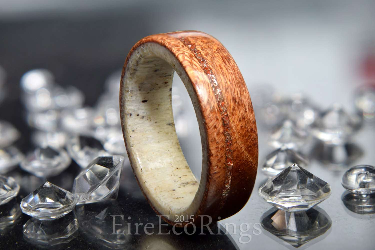 Deer antler wedding band