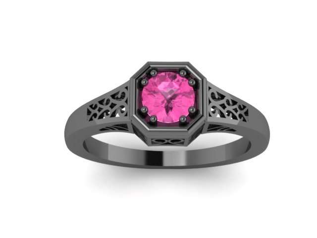 Edwardian Pink Sapphire Engagement Ring