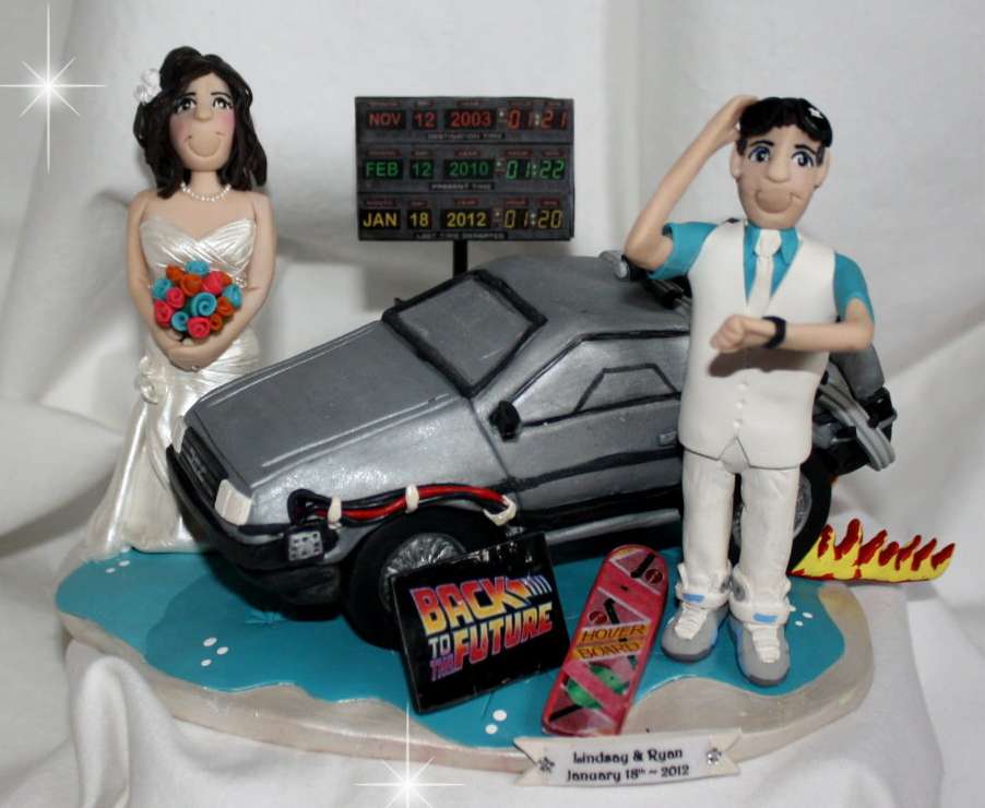 back to the future cake topper