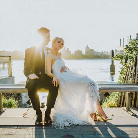 Modern Black, Pink and Gold Wedding in NYC (54)