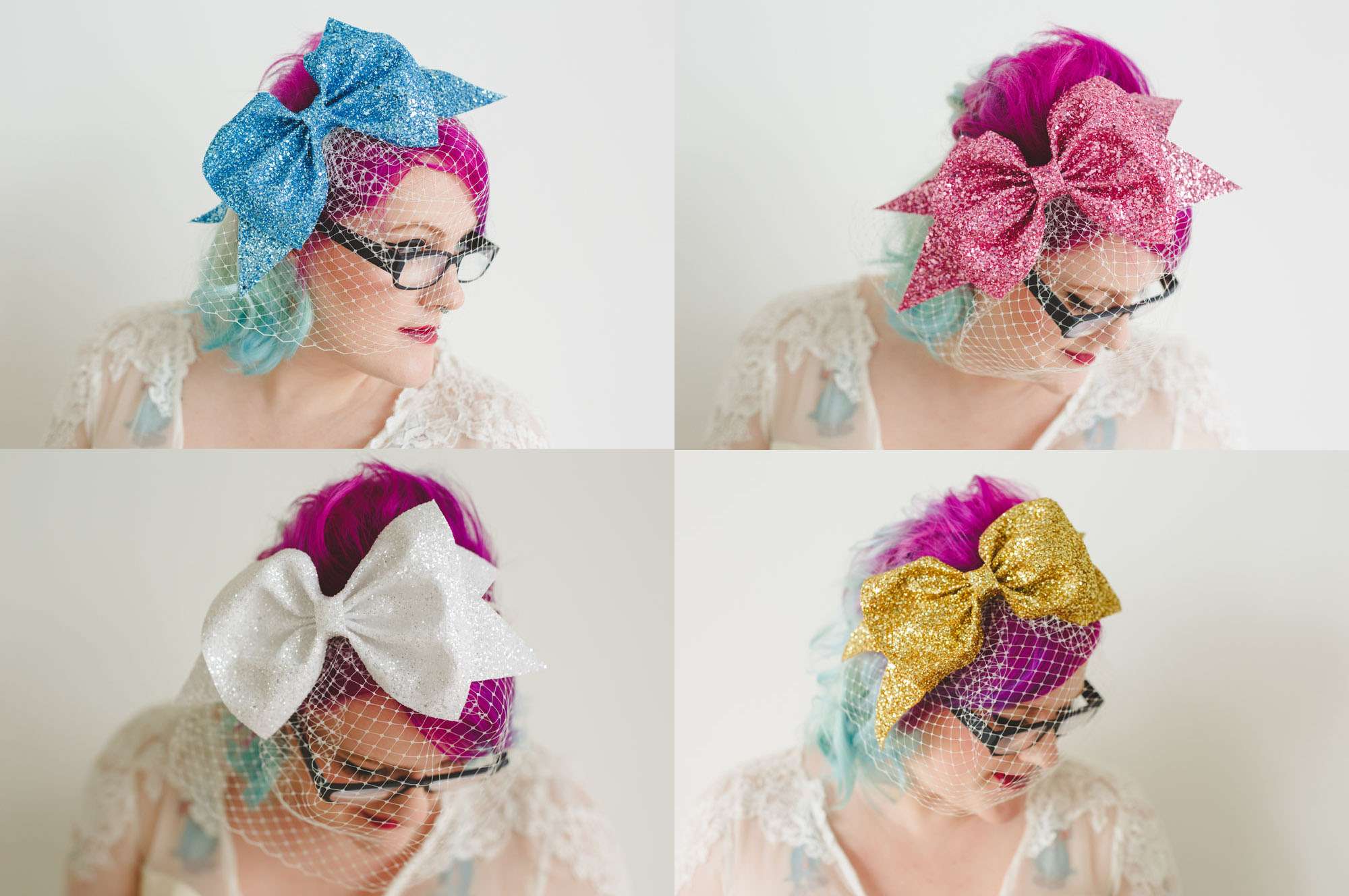 glitter bow birdcage