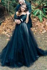 Woodland Nymph in a Black Wedding Dress (47)