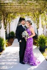 Magical Woodsy Fairytale Wedding & A Bride in a Purple Dress (12)
