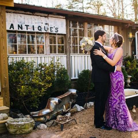 Magical Woodsy Fairytale Wedding & A Bride in a Purple Dress (42)