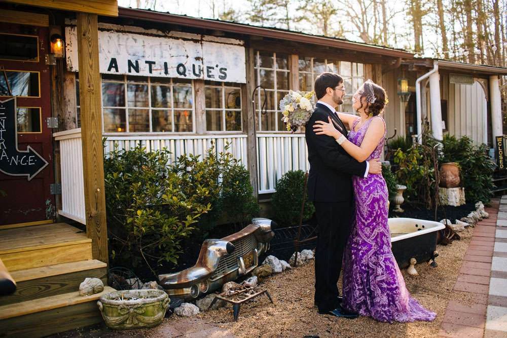 Magical Woodsy Fairytale Wedding & A Bride in a Purple Dress (42)