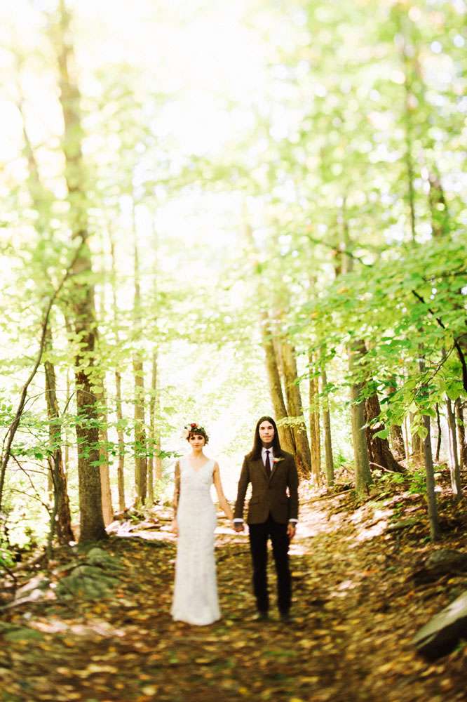 Intimate and Organic Catskill Forest Wedding (9)