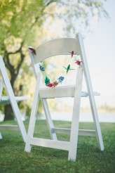 green wedding dress paper cranes nz wedding (19)