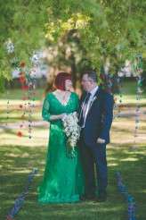green wedding dress paper cranes nz wedding (21)