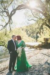 green wedding dress paper cranes nz wedding (27)