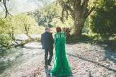 green wedding dress paper cranes nz wedding (29)