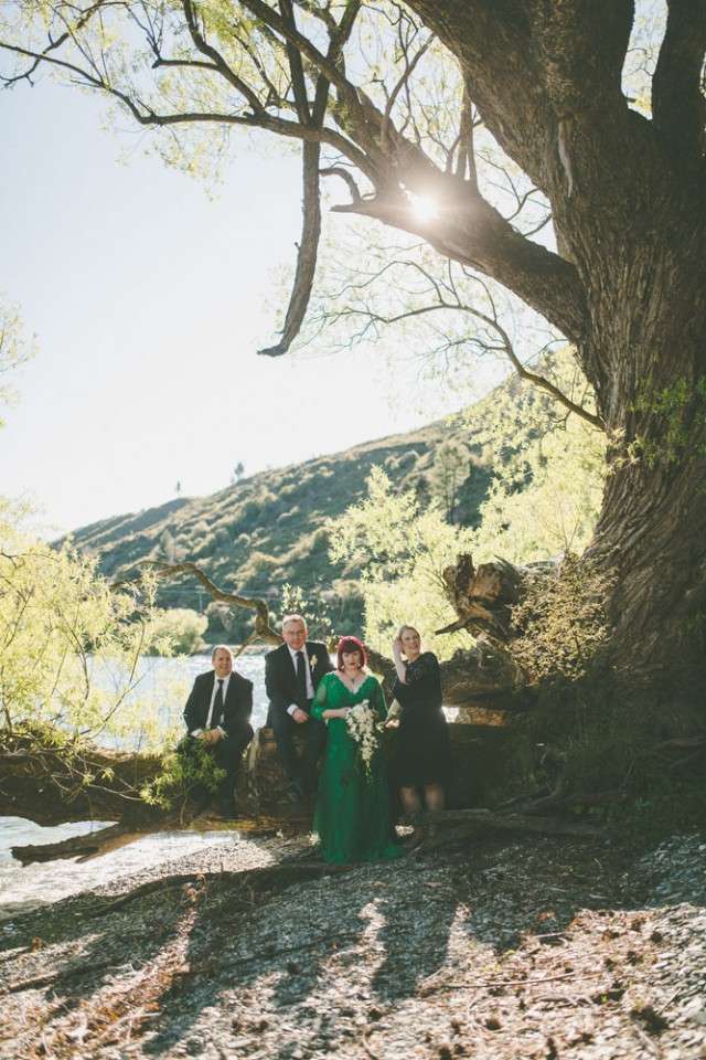 green wedding dress paper cranes nz wedding (31)