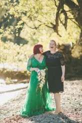 green wedding dress paper cranes nz wedding (32)