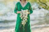 green wedding dress paper cranes nz wedding (34)