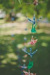 green wedding dress paper cranes nz wedding (8)