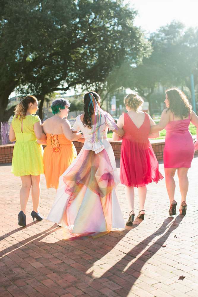 Lively rainbow wedding in Texas (18)