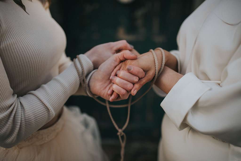 Light Vs Dark A PreRaphaelite Inspired SameSex Wedding S