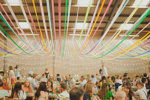 Colourful DIY Wedding in an Aircraft Hangar (51)