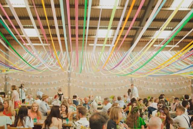 Colourful Diy Wedding In An Aircraft Hangar Rock N Roll Bride