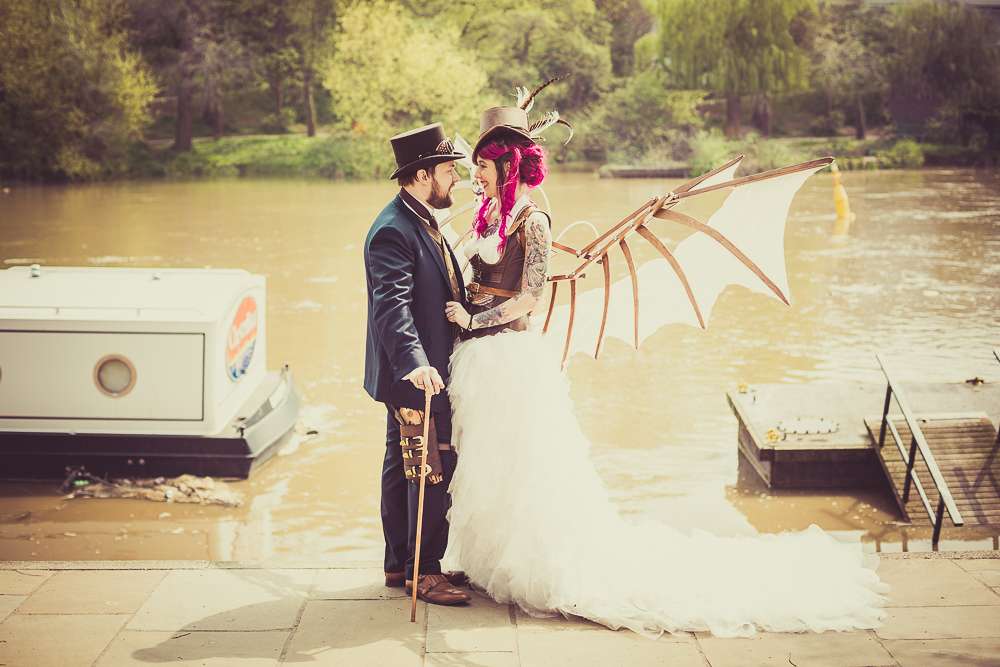 Just loved yesterday's Steampunk bride and groom,  Jo-Anne and I