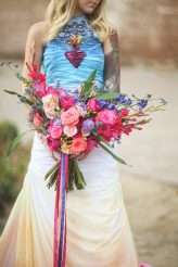 Dia De Los Muertos Inspired Painted Wedding Dresss_ChristinaSanchez_Rock n Roll Bride (2)