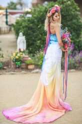 Dia De Los Muertos Inspired Painted Wedding Dresss_ChristinaSanchez_Rock n Roll Bride (14)