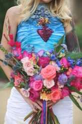 Dia De Los Muertos Inspired Painted Wedding Dresss_ChristinaSanchez_Rock n Roll Bride (15)