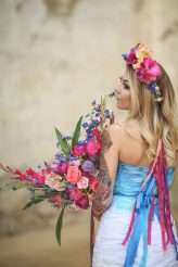 Dia De Los Muertos Inspired Painted Wedding Dresss_ChristinaSanchez_Rock n Roll Bride (18)