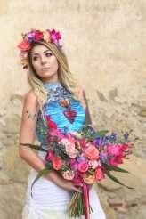 Dia De Los Muertos Inspired Painted Wedding Dresss_ChristinaSanchez_Rock n Roll Bride (9)