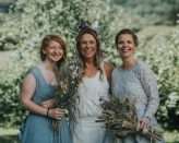 Cool Tattooed B&G Wedding at FForest wearing headpiece(s) from Curious Fair